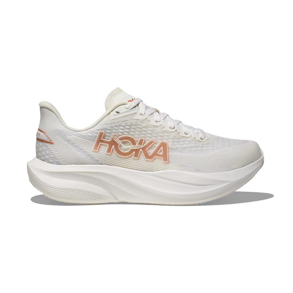 HOKA Women Mach 7 Wide - Frost / Rose Gold