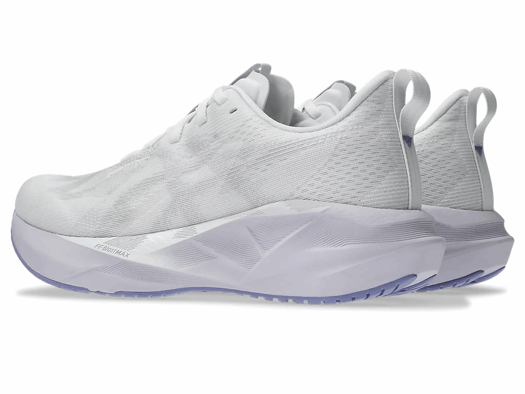 ASICS Novablast 5 Wide Women's Running Shoes In White Lilac Hint - Island Run Club