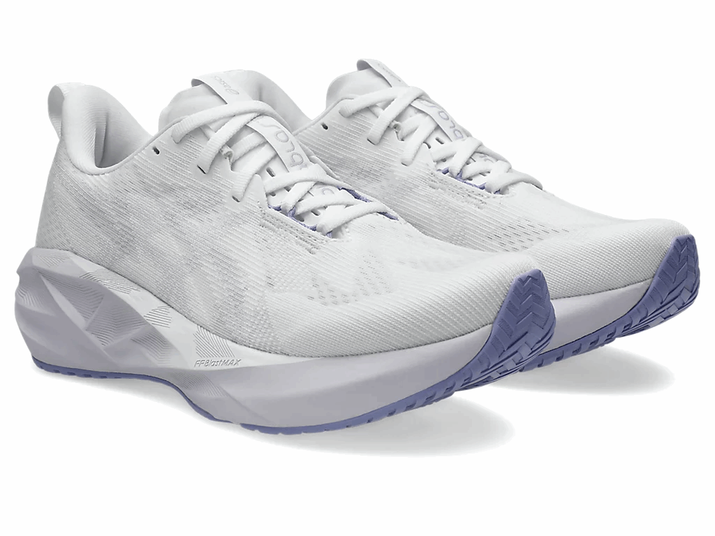 ASICS Novablast 5 Wide Women's Running Shoes In White Lilac Hint - Island Run Club