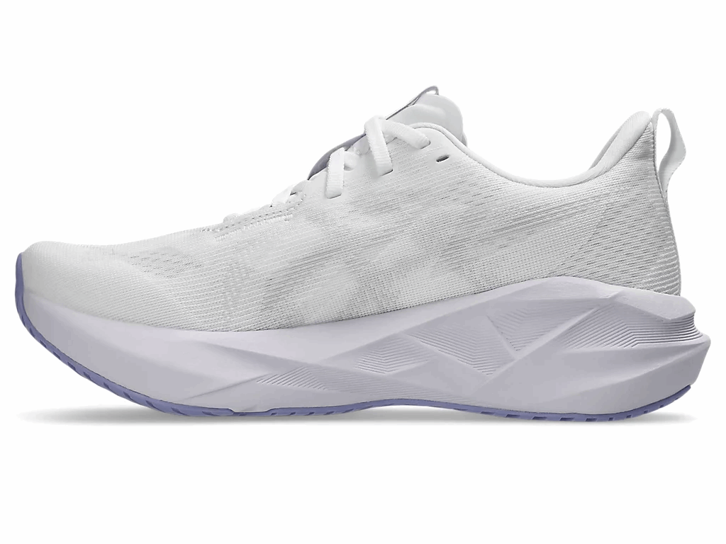 ASICS Novablast 5 Wide Women's Running Shoes In White Lilac Hint - Island Run Club