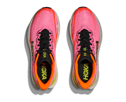 HOKA Women Mach X 3 Wide - Neon Rose / Neon Tangerine