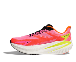 HOKA Women Mach X 3 Wide - Neon Rose / Neon Tangerine