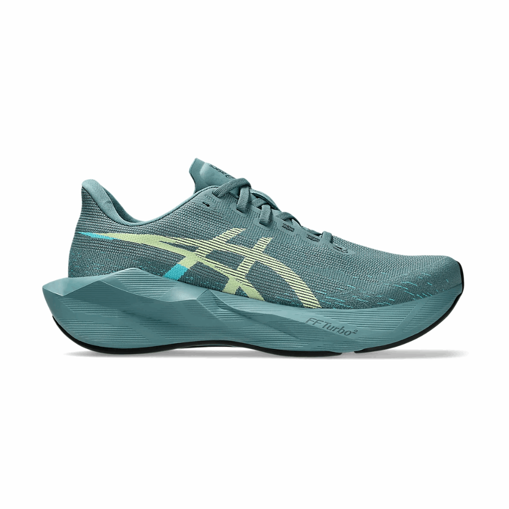 ASICS Novablast 6 Men's Running Shoes In Foggy Teal Illuminate Yellow - Island Run Club