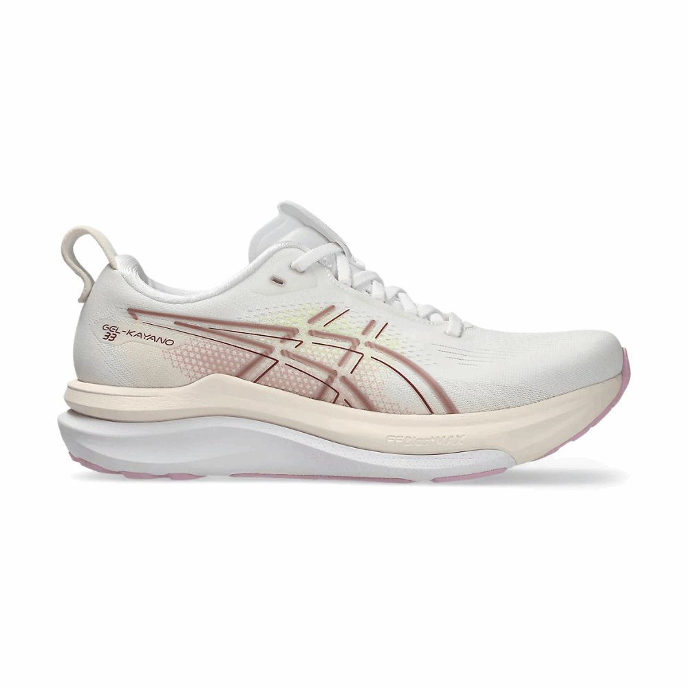 ASICS Gel-Kayano 33 Wide Women's Running Shoes In White Hazy Lilac - Island Run Club