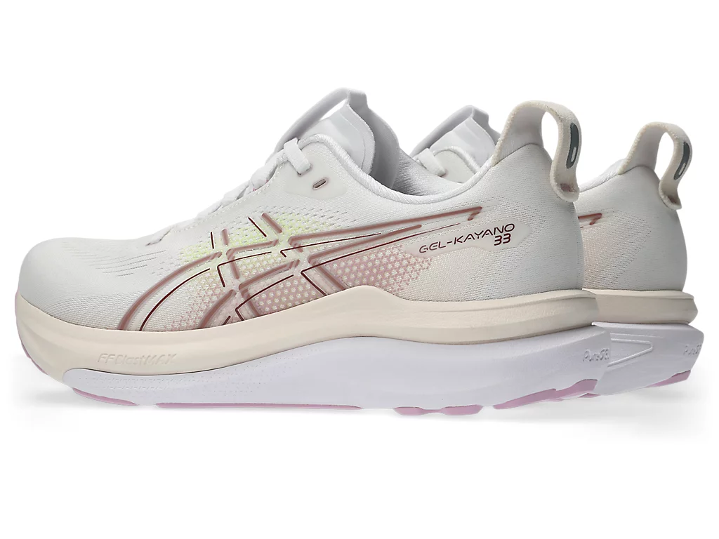 ASICS Women Gel-Kayano 33 Wide - White / Hazy Lilac
