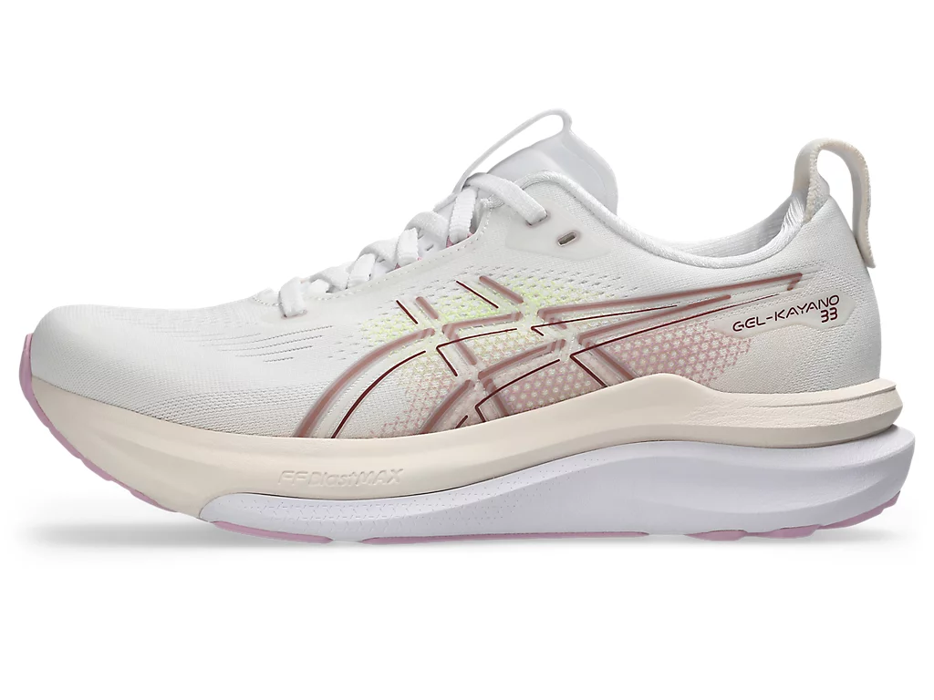 ASICS Women Gel-Kayano 33 Wide - White / Hazy Lilac