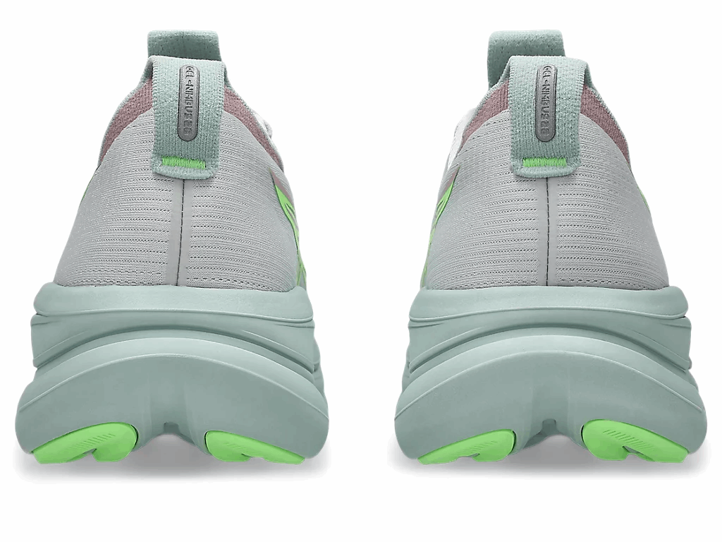 ASICS Gel-Nimbus 28 Women's Running Shoes In  Cloud Grey Illuminate Green - Island Run Club