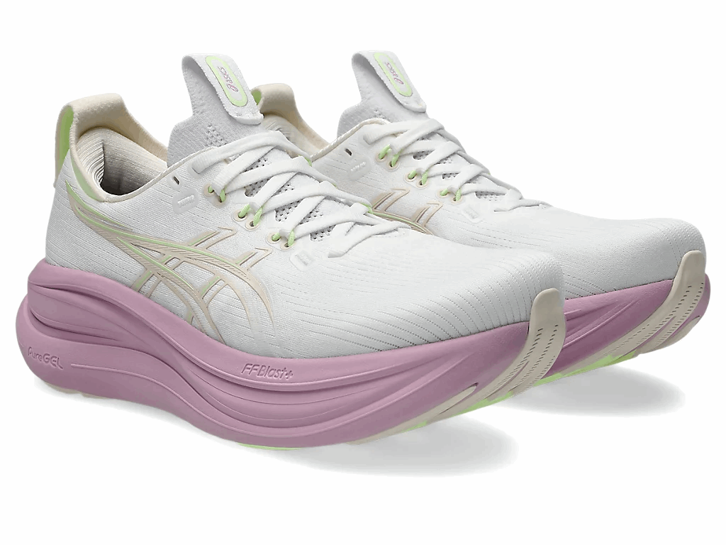 ASICS Gel-Nimbus 28 Wide Women's Running Shoes In White Hazy Lilac - Island Run Club