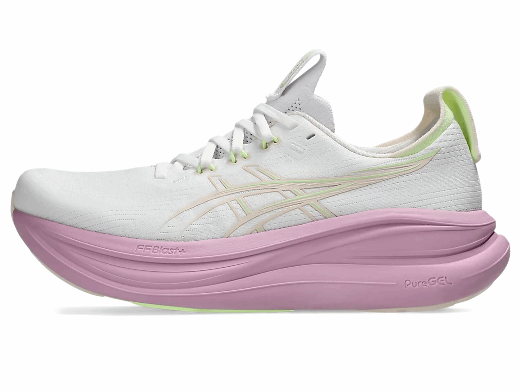 ASICS Gel-Nimbus 28 Wide Women's Running Shoes In White Hazy Lilac - Island Run Club