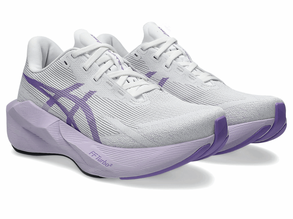 ASICS Novablast 6 Wide Men's Running Shoes In White Murasaki - Island Run Club