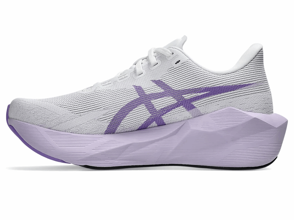 ASICS Novablast 6 Wide Men's Running Shoes In White Murasaki - Island Run Club