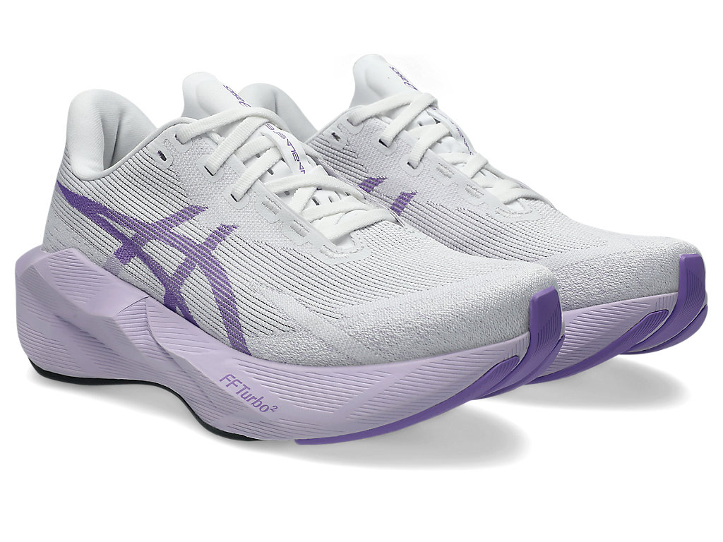 ASICS Novablast 6 Wide Men's Running Shoes In White Murasaki - Island Run Club
