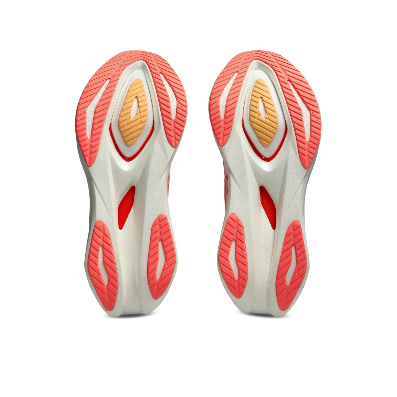 ASICS Sonicblast 2 running shoes, red-and-white outsoles with tread pattern for grip