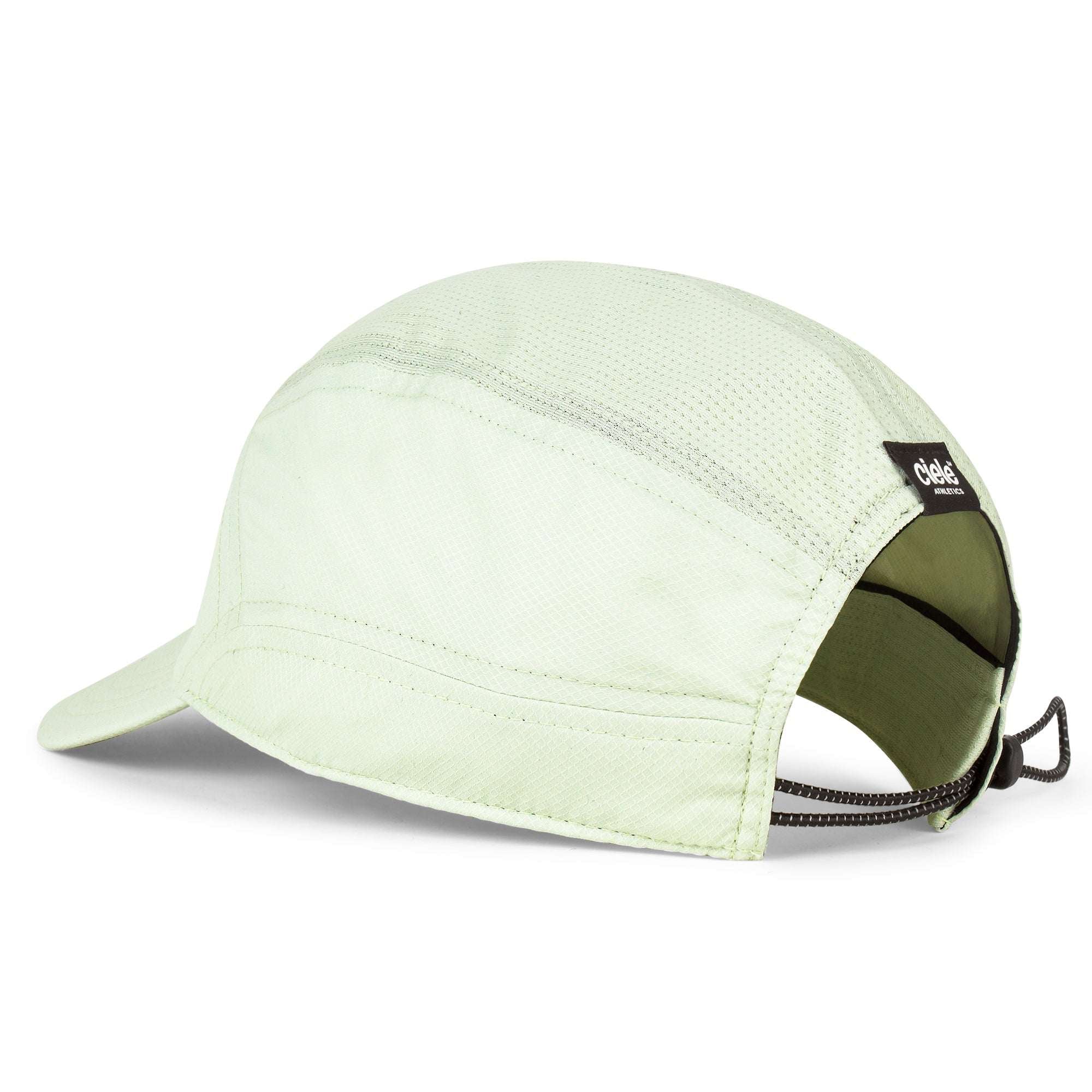 Light moss Ciele cap with side logo tag and open back vent
