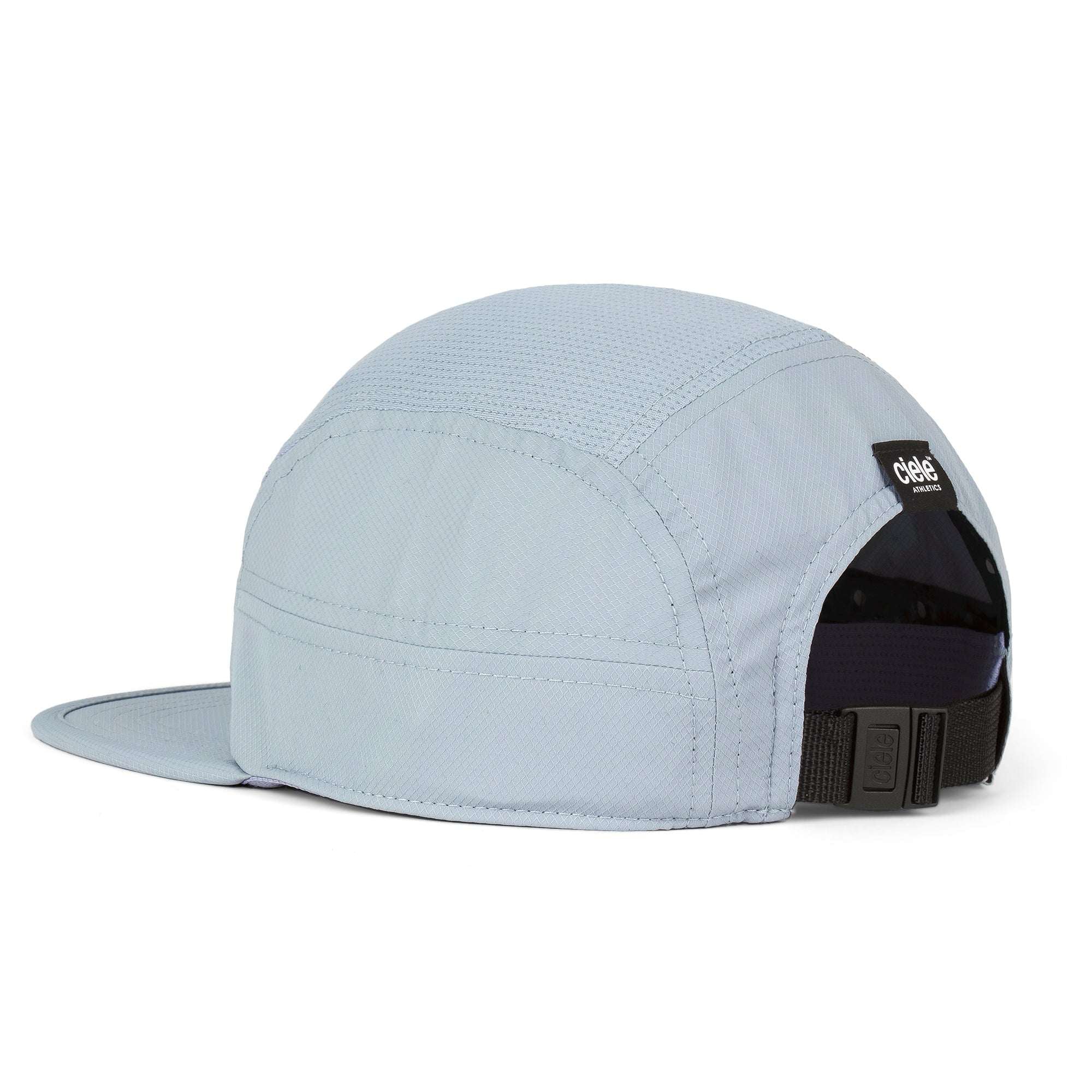 Light blue Ciele running cap with adjustable back strap and curved brim