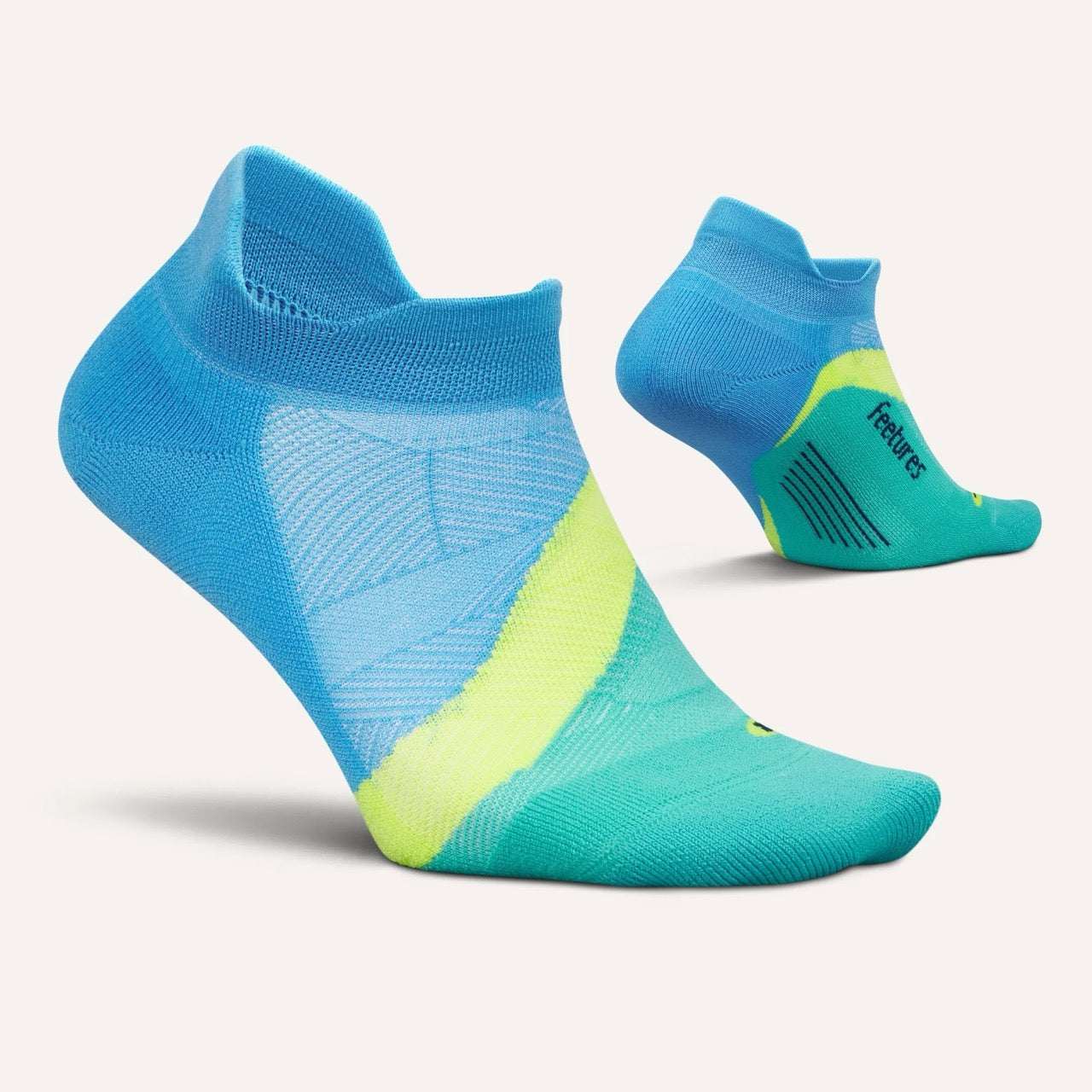 Feetures Active Elite Light Cushion No Show Tab - Arctic Blue