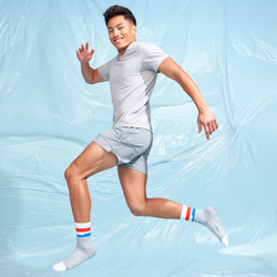 Feetures Active Elite Ultra Light Cushion Mini Crew - Mission Gray