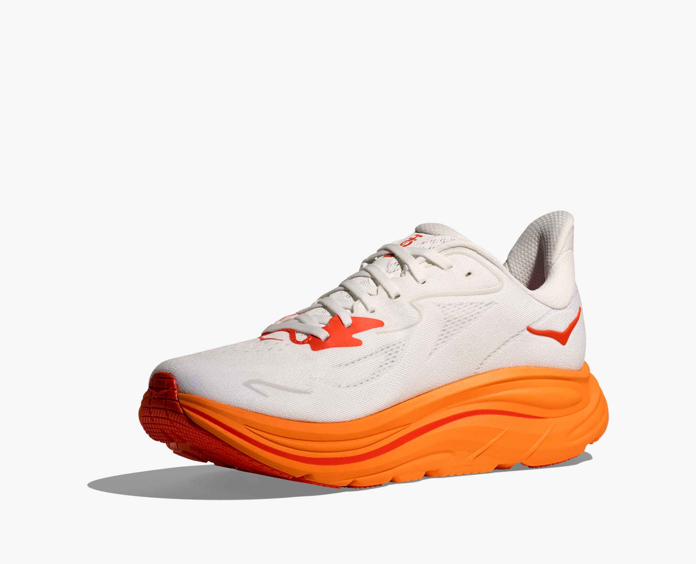 HOKA Men Clifton 10 - Frost / Orange Zest