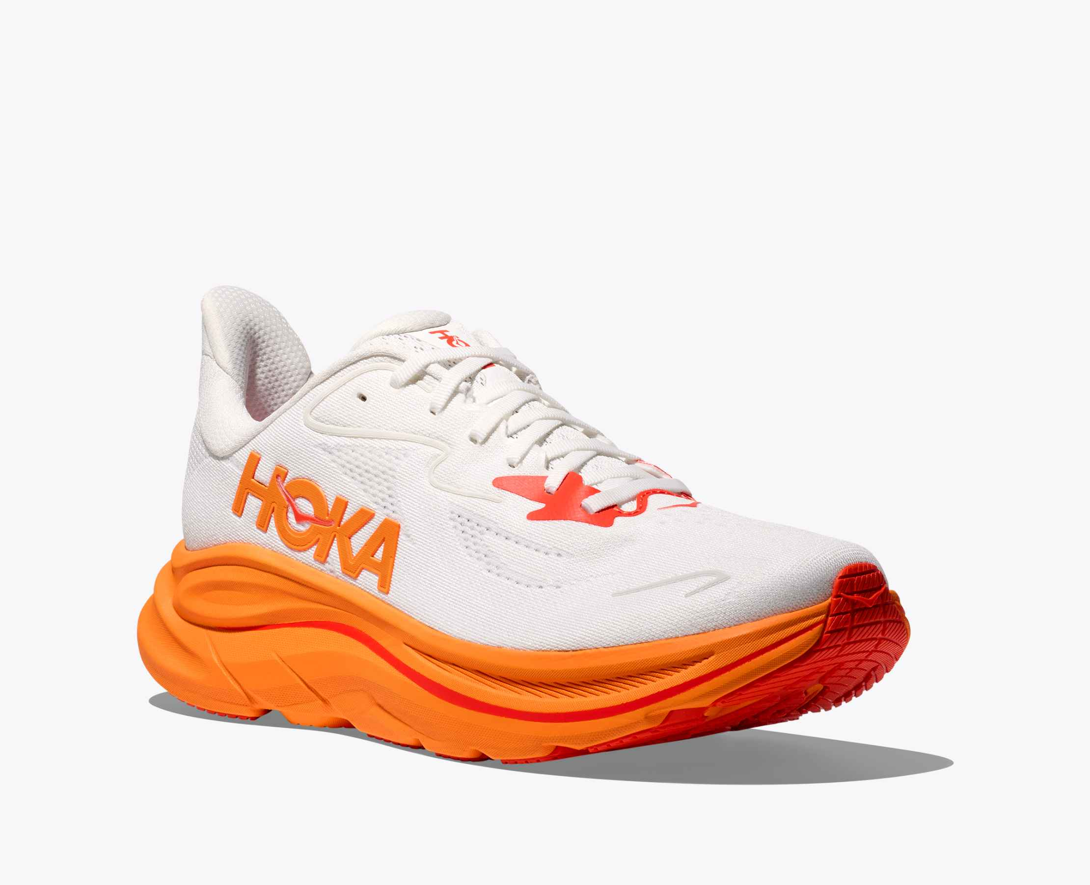 HOKA Men Clifton 10 - Frost / Orange Zest