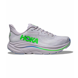 HOKA Men Clifton 10 - Ash Grey / Neon Green