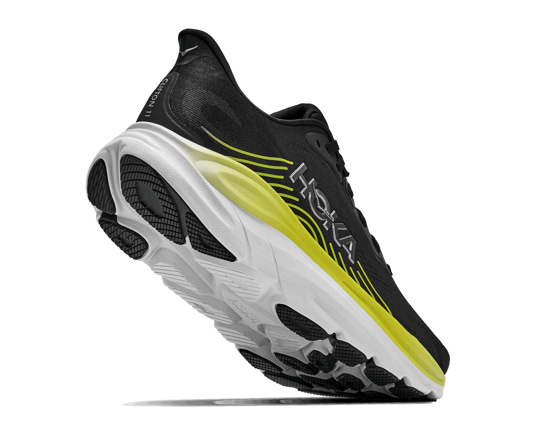HOKA Clifton 11 Wide Men's Running Shoes In  Black Cosmic Grey -  Island Run Club Singapore