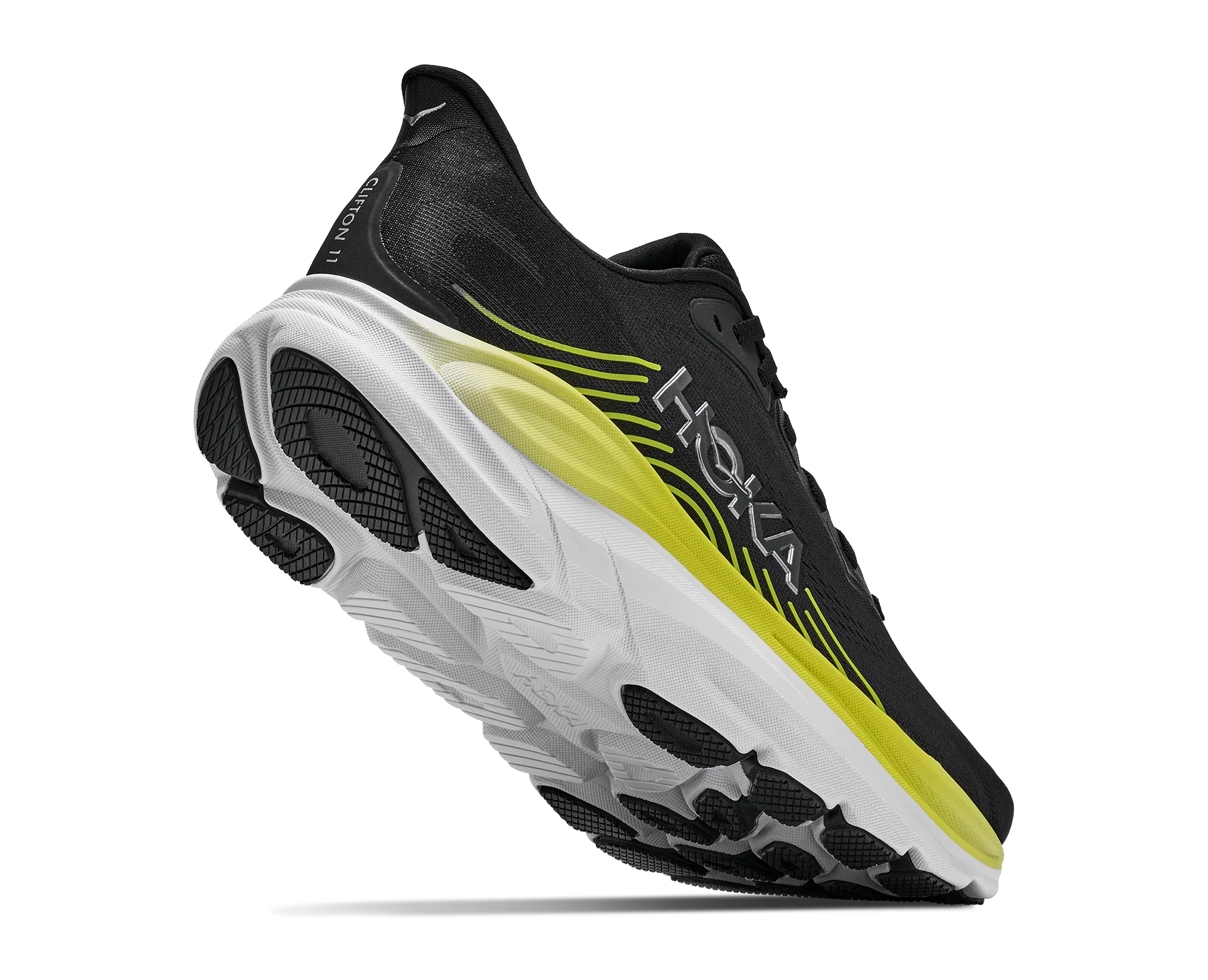 HOKA Clifton 11 Wide Men's Running Shoes In  Black Cosmic Grey -  Island Run Club Singapore