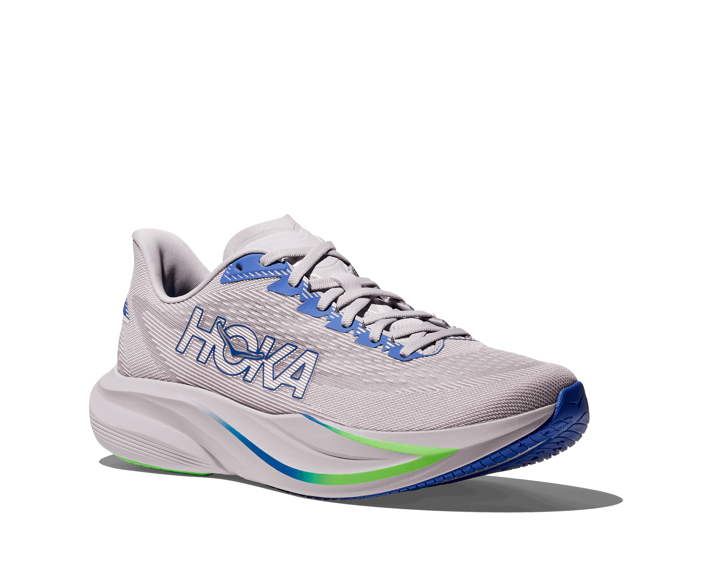 HOKA Men Mach 7 - Ash Grey / Cobalt Blue