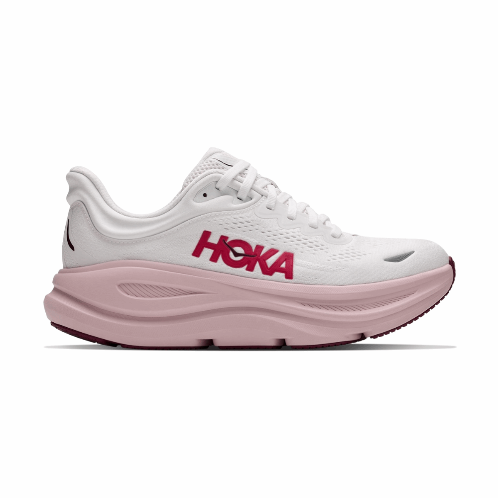 HOKA Bondi 9 Wide Women's Running Shoes In White Pink Opal -  Island Run Club Singapore