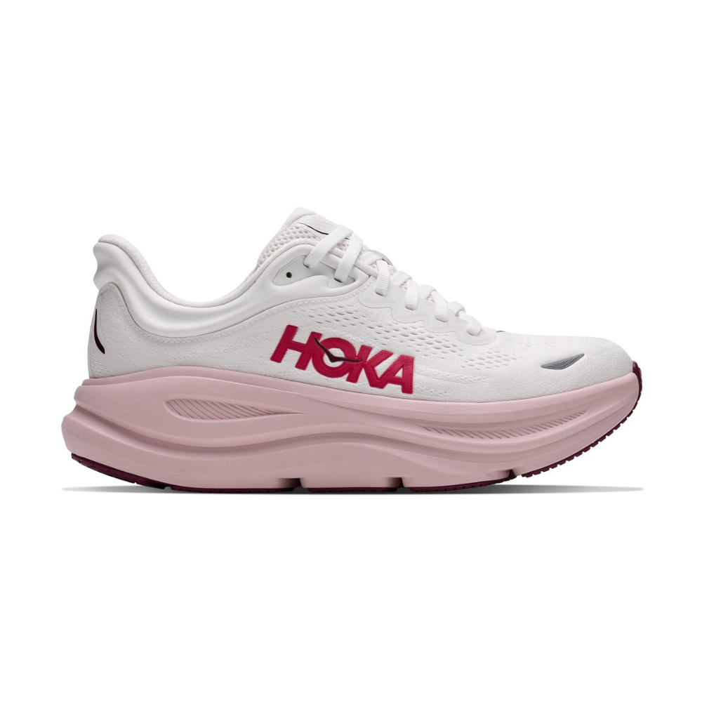 HOKA Bondi 9 Wide Women's Running Shoes In White Pink Opal -  Island Run Club Singapore