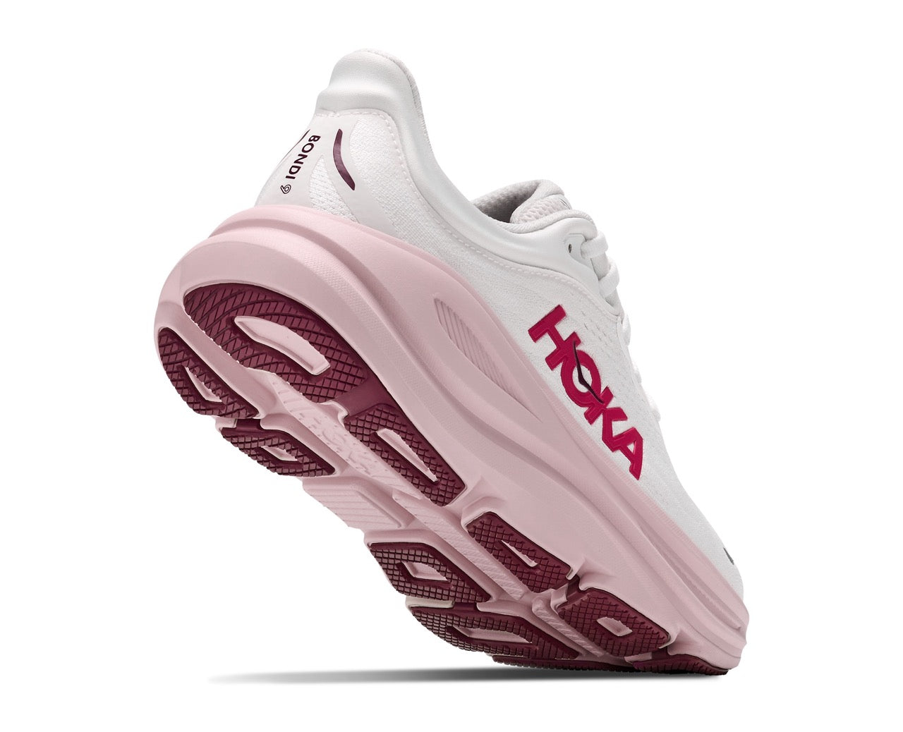 HOKA Bondi 9 Wide Women's Running Shoes In White Pink Opal -  Island Run Club Singapore