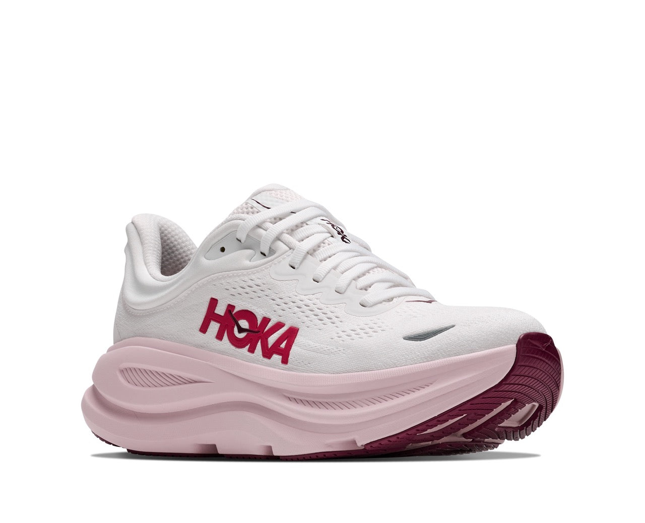 HOKA Bondi 9 Wide Women's Running Shoes In White Pink Opal -  Island Run Club Singapore