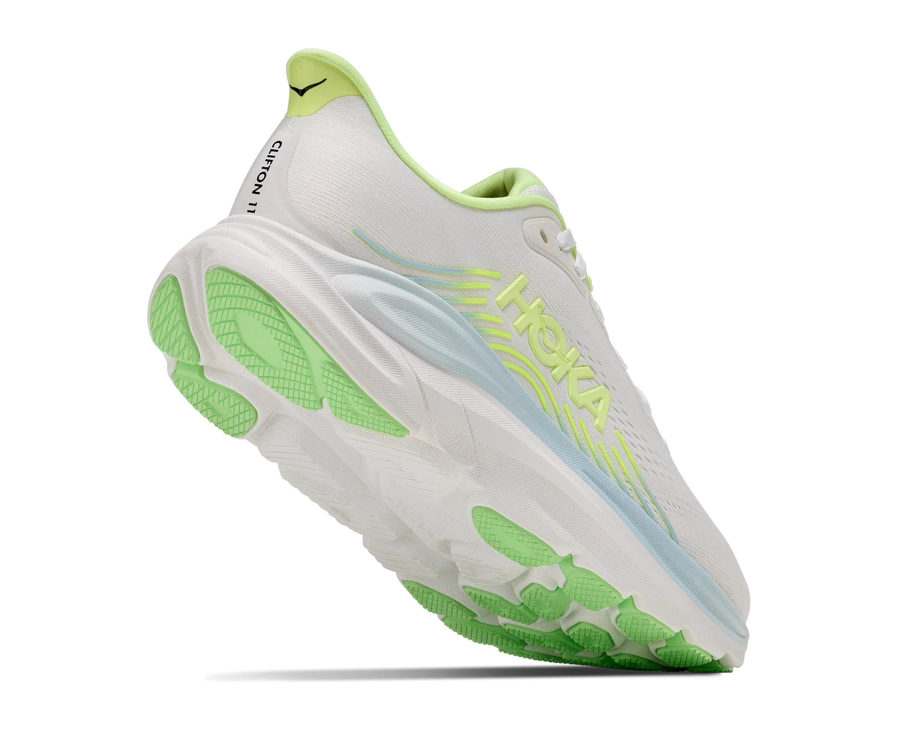 HOKA Clifton 11 Wide Women's Running Shoes In Frost Neon Yuzu -  Island Run Club Singapore