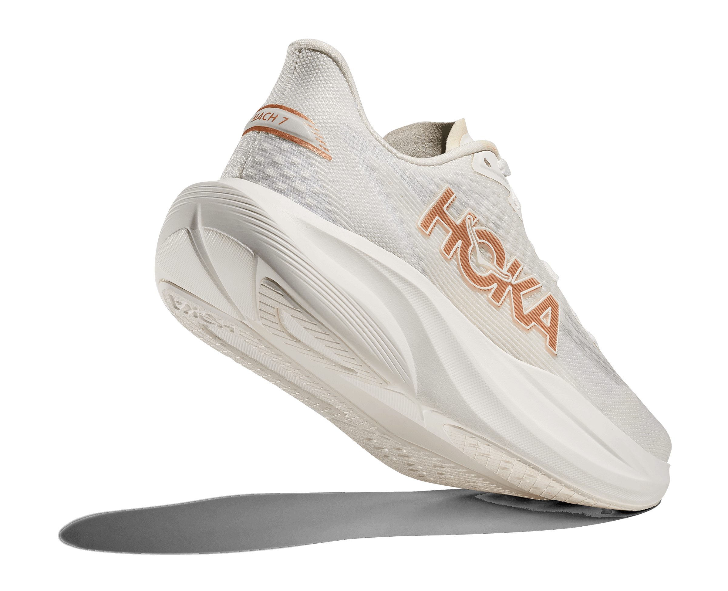 HOKA Women Mach 7 Wide - Frost / Rose Gold