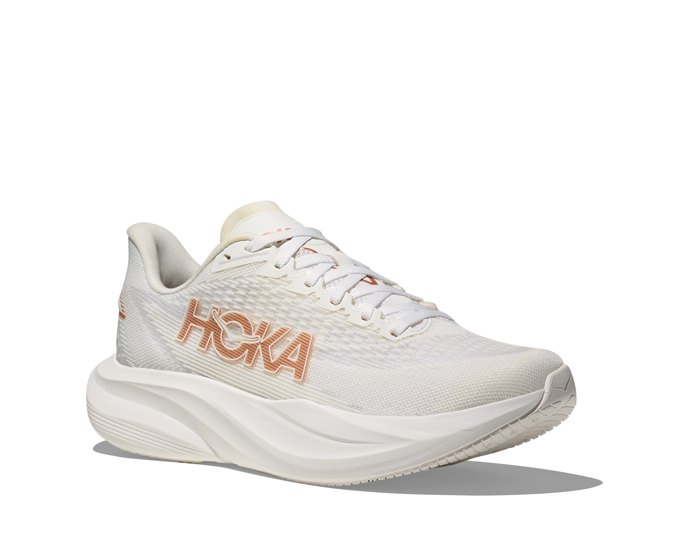 HOKA Women Mach 7 Wide - Frost / Rose Gold