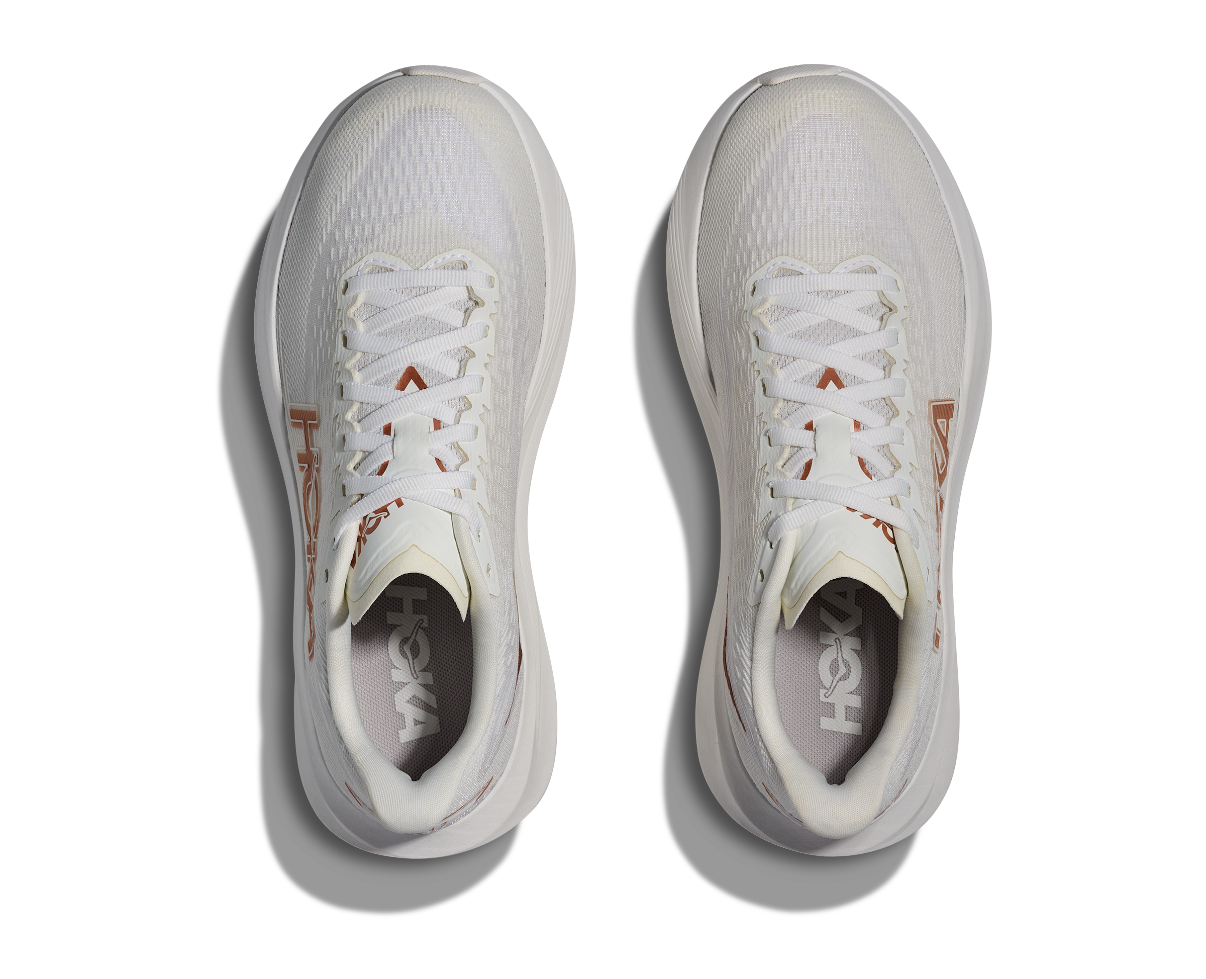 HOKA Women Mach 7 Wide - Frost / Rose Gold