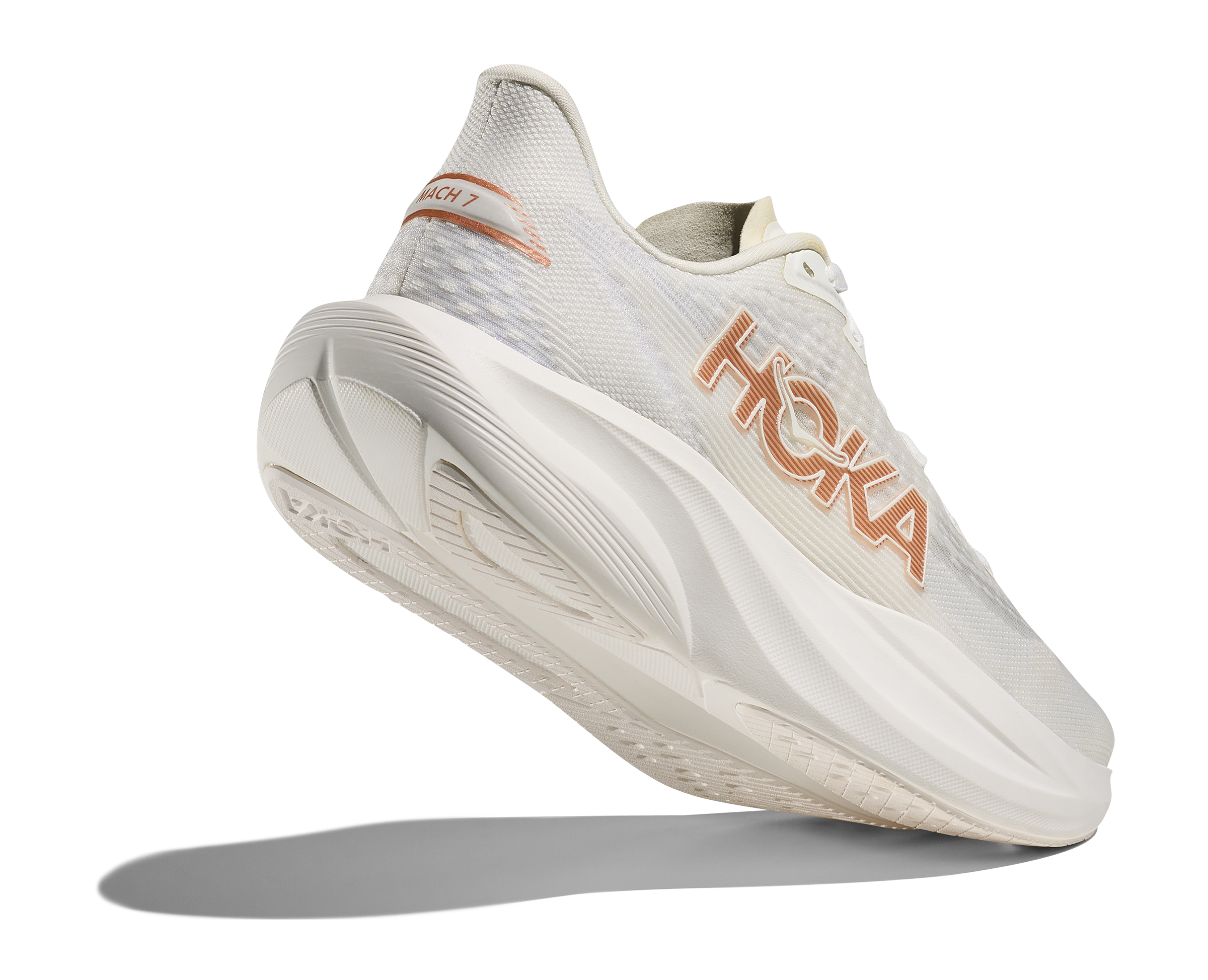 HOKA Women Mach 7 Wide - Frost / Rose Gold