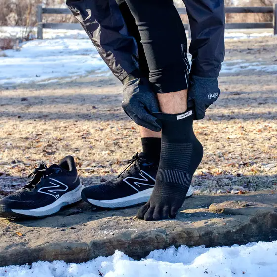 Injinji Run Lightweight Mini-Crew Coolmax - Black