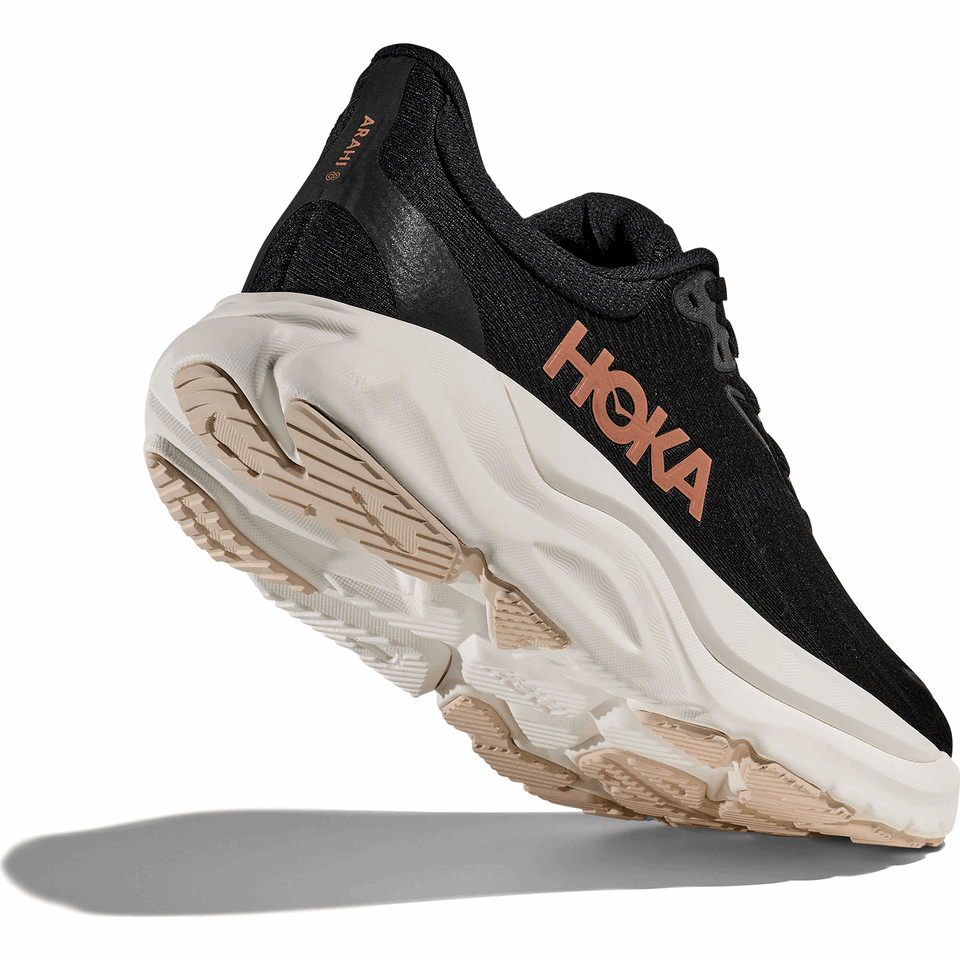 HOKA Women Arahi 8 Wide - Black / Rose Gold